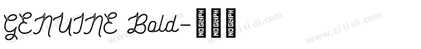 GENUINE Bold字体转换